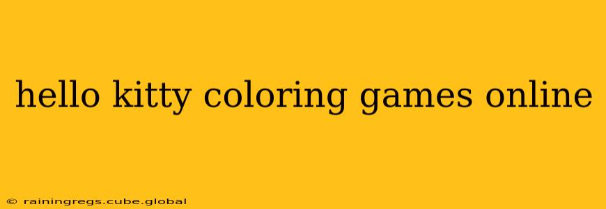 hello kitty coloring games online