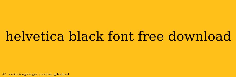 helvetica black font free download