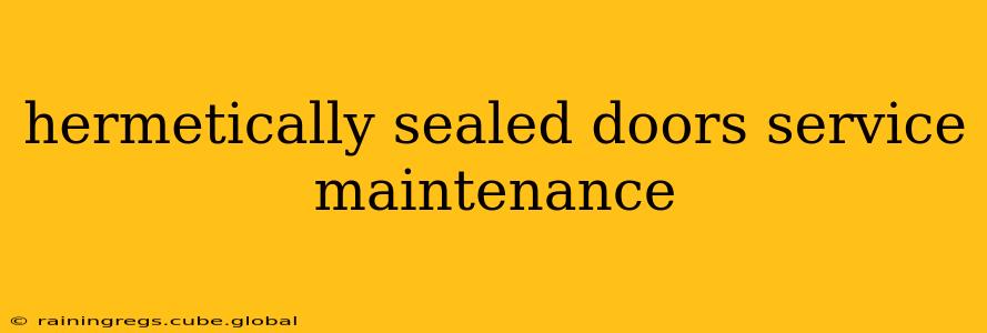 hermetically sealed doors service maintenance