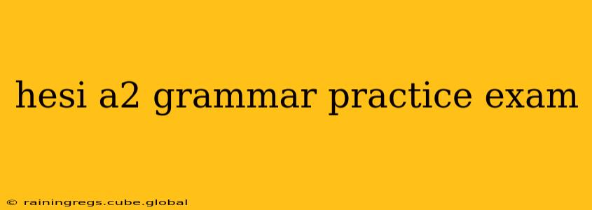 hesi a2 grammar practice exam