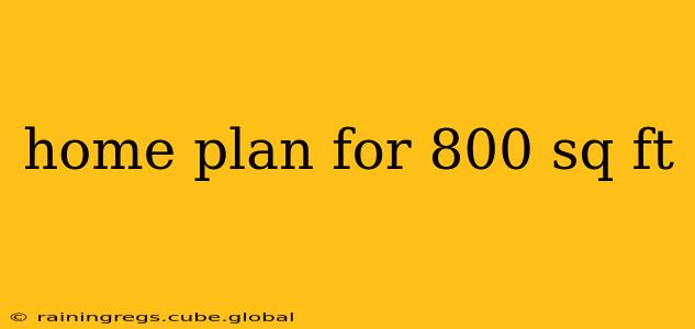 home plan for 800 sq ft