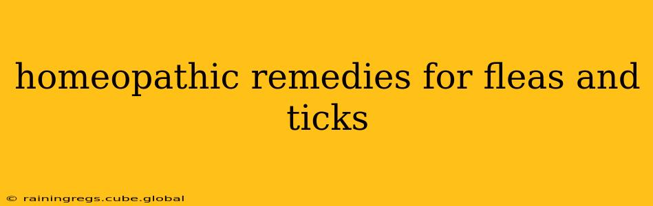homeopathic remedies for fleas and ticks
