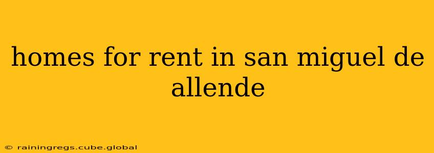 homes for rent in san miguel de allende