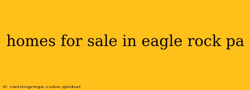 homes for sale in eagle rock pa