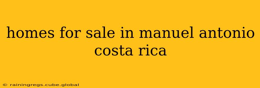 homes for sale in manuel antonio costa rica