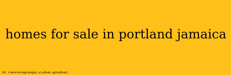 homes for sale in portland jamaica