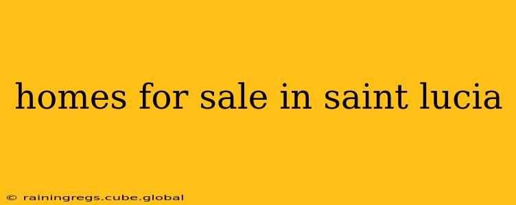 homes for sale in saint lucia