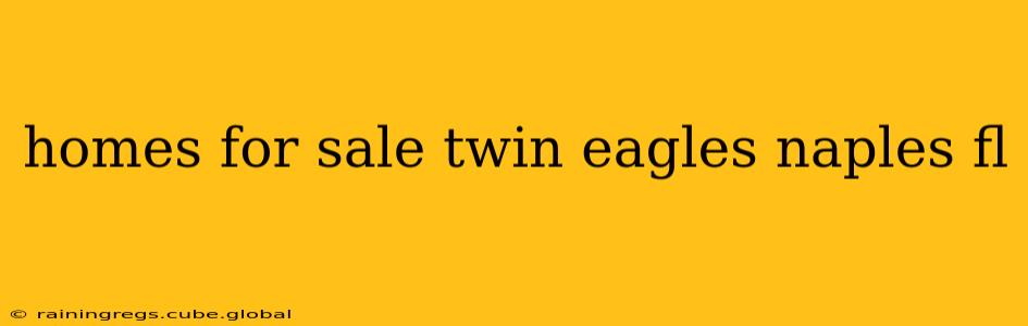 homes for sale twin eagles naples fl