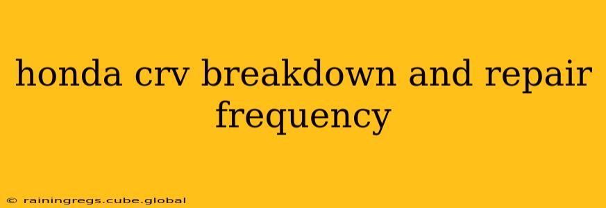 honda crv breakdown and repair frequency