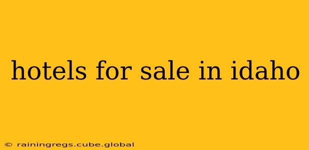 hotels for sale in idaho