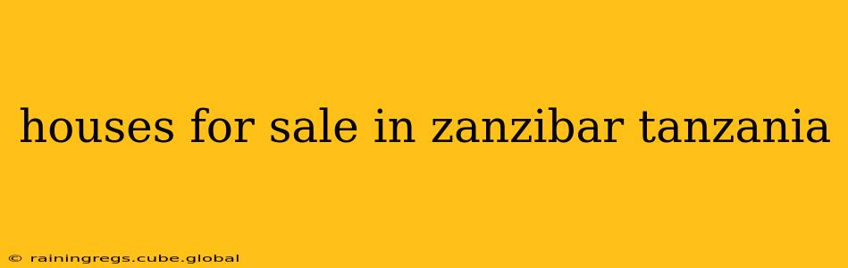 houses for sale in zanzibar tanzania