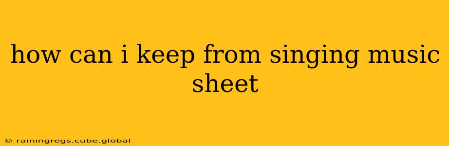 how can i keep from singing music sheet