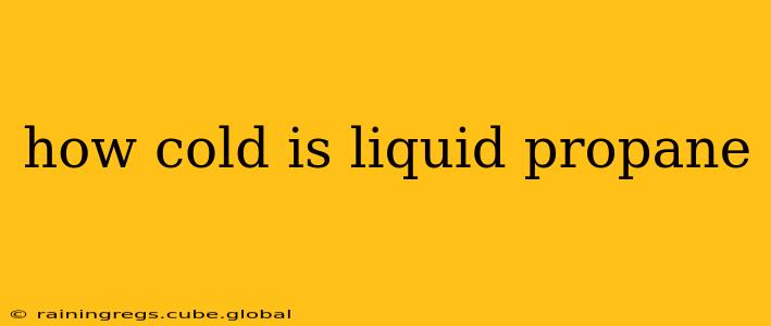 how cold is liquid propane