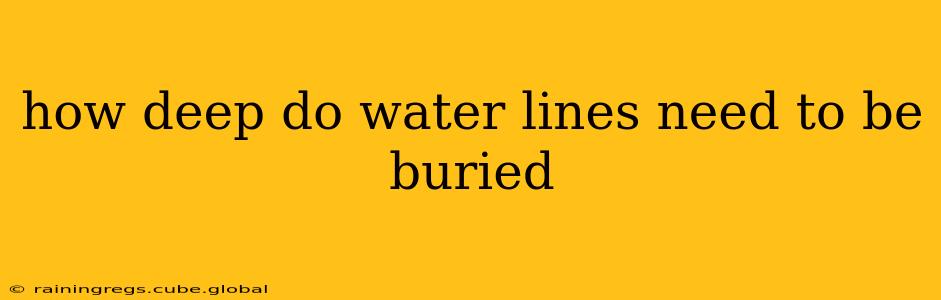 how deep do water lines need to be buried