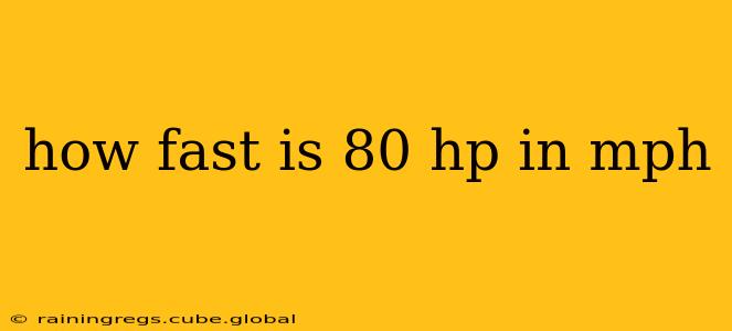 how fast is 80 hp in mph