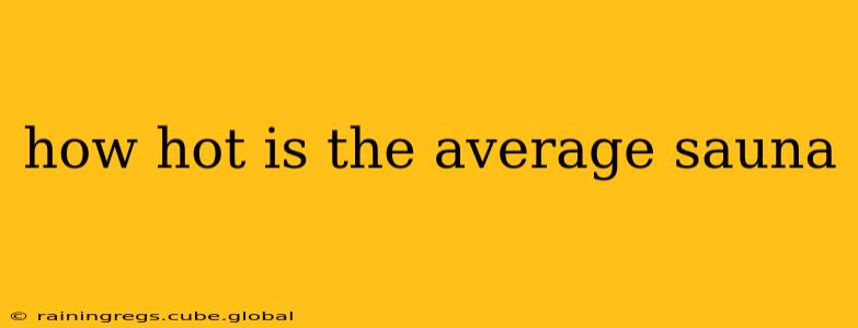how hot is the average sauna