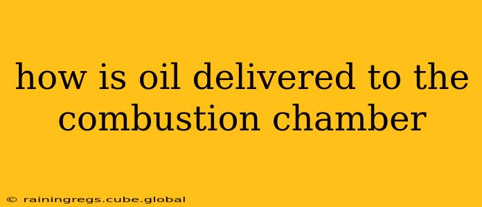 how is oil delivered to the combustion chamber