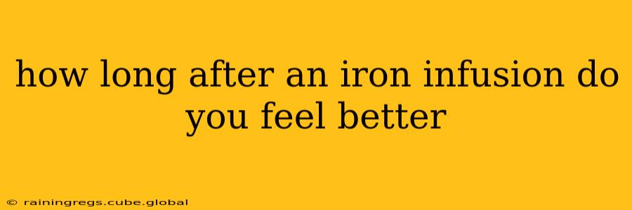 how long after an iron infusion do you feel better
