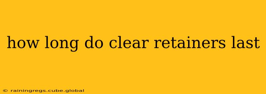 how long do clear retainers last