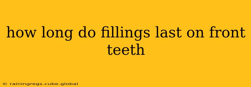 how long do fillings last on front teeth