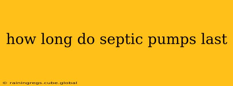 how long do septic pumps last