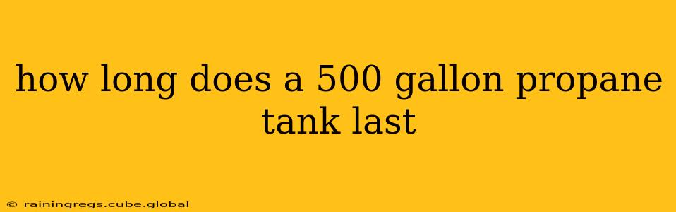how long does a 500 gallon propane tank last