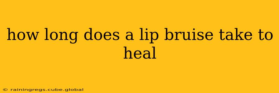 how long does a lip bruise take to heal