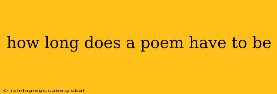 how long does a poem have to be