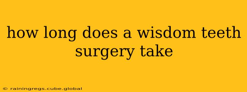 how long does a wisdom teeth surgery take