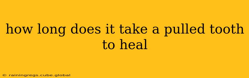 how long does it take a pulled tooth to heal