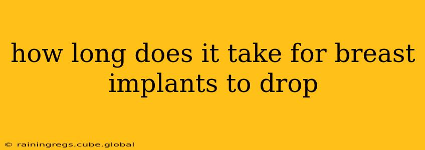 how long does it take for breast implants to drop