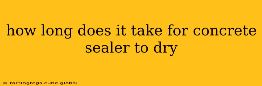 how long does it take for concrete sealer to dry