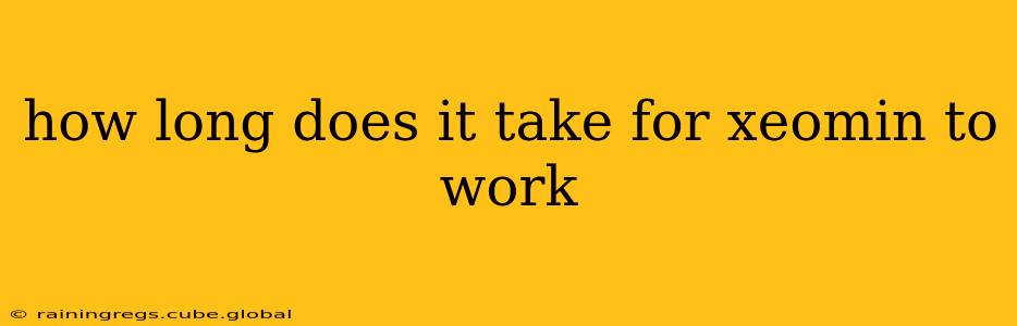 how long does it take for xeomin to work