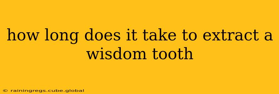 how long does it take to extract a wisdom tooth
