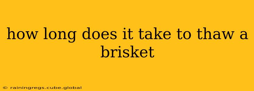 how long does it take to thaw a brisket