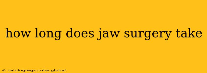 how long does jaw surgery take