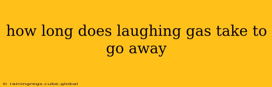 how long does laughing gas take to go away