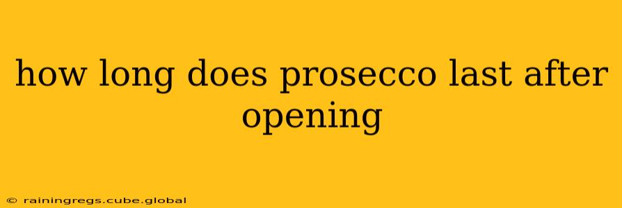 how long does prosecco last after opening