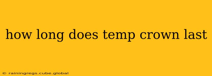 how long does temp crown last