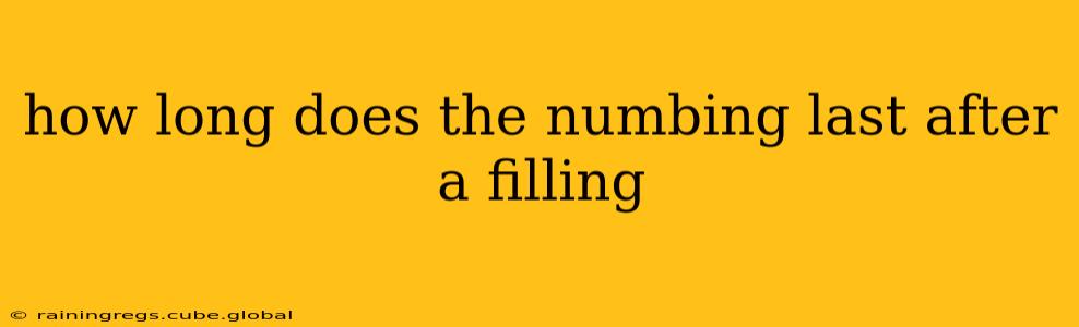 how long does the numbing last after a filling