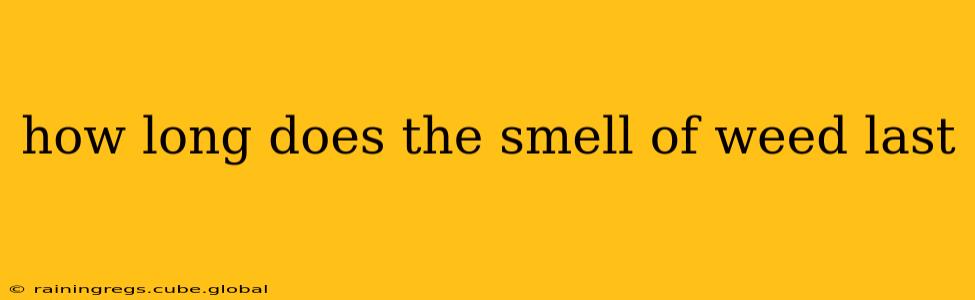 how long does the smell of weed last