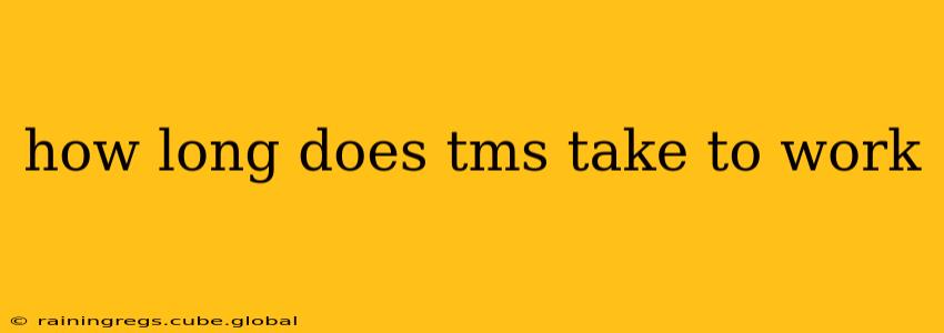 how long does tms take to work