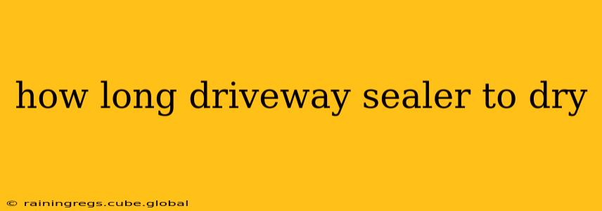 how long driveway sealer to dry