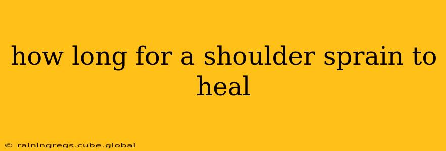 how long for a shoulder sprain to heal