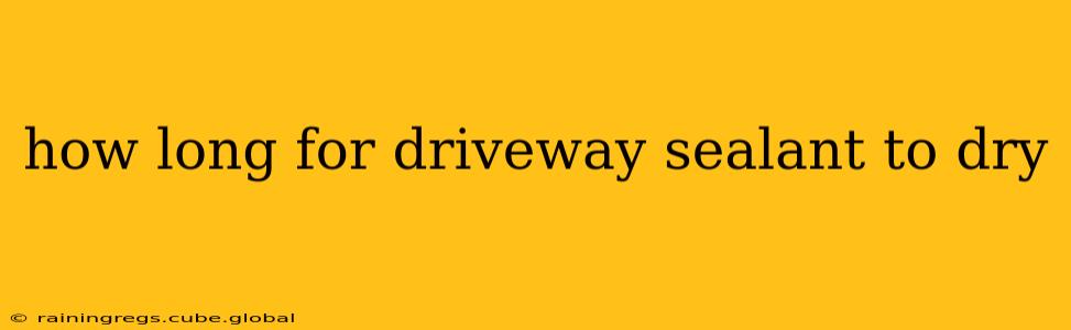 how long for driveway sealant to dry