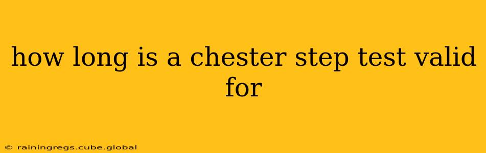 how long is a chester step test valid for