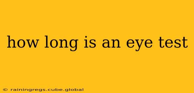 how long is an eye test
