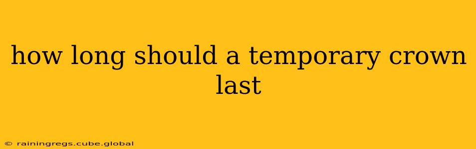 how long should a temporary crown last
