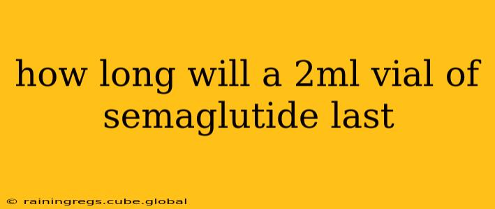 how long will a 2ml vial of semaglutide last