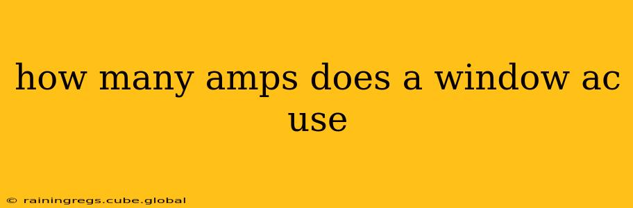 how many amps does a window ac use